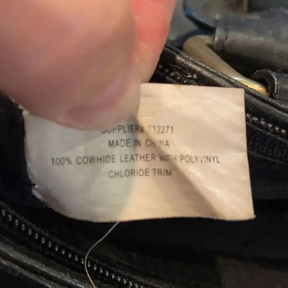 ROLFS vintage shoulder bag. Black Pebbled Soft Genuine Cowhide Leather, 12 X 14” - Picture 11 of 13